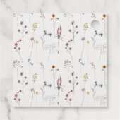 Roze blush Wilde Waterverf Crest Afstuderen Bedankjes Labels (Achterkant)