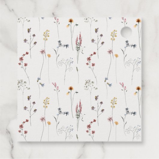 Roze blush Wilde Waterverf Crest Afstuderen Bedankjes Labels (Achterkant)