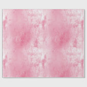 Roze Blush Witte Bruiloft Cadeaupapier (Vlak)