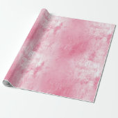 Roze Blush Witte Bruiloft Cadeaupapier (Uitgerold)