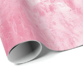 Roze Blush Witte Bruiloft Cadeaupapier (Rol Hoek)
