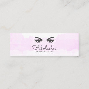 Roze Blush Witte Make-up Artiest Eyelash Service Mini Visitekaartje