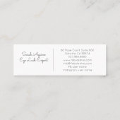 Roze Blush Witte Make-up Artiest Eyelash Service Mini Visitekaartje (Achterkant)