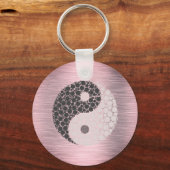 Roze Blush Yin Yang Sleutelhanger (Voorkant)