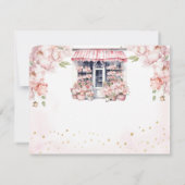 Roze Blush Ze Is Van De Markt Trouwfeest Bedankkaart (Achterkant)