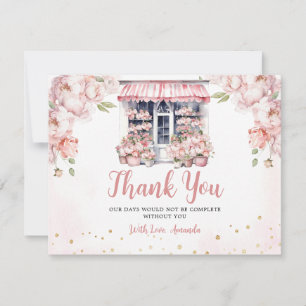 Roze Blush Ze Is Van De Markt Trouwfeest Bedankkaart