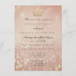 Roze BlushGlitter Koninklijke Kroon Glitter 16e T Kaart