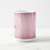 Roze BlushGlitterend Monogram Koffiemok (Center)