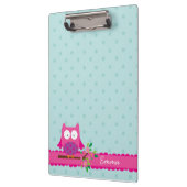 Roze bocht op een Tak gepersonaliseerd Klembord (Links)