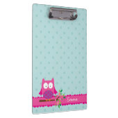 Roze bocht op een Tak gepersonaliseerd Klembord (Rechts)