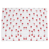 Roze bodempatroon  floreel ontwerp uniek groot cadeauzakje (Voorkant)