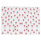 Roze bodempatroon  floreel ontwerp uniek groot cadeauzakje (Achterkant)