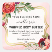 Roze body boter etiketten (Voorkant)