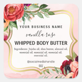 Roze body boter etiketten