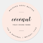 Roze body boter verpakking label (Voorkant)