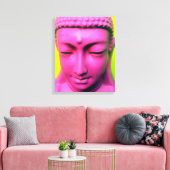 roze boeddha canvas afdruk (Insitu (Woonkamer))