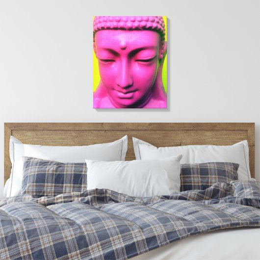 roze boeddha canvas afdruk (Insitu (Slaapkamer))
