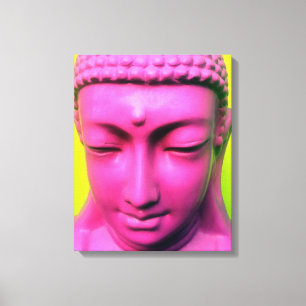 roze boeddha canvas afdruk