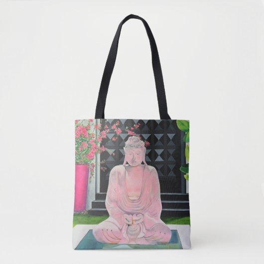 Roze Boeddha-Canvas tas (Voorkant)