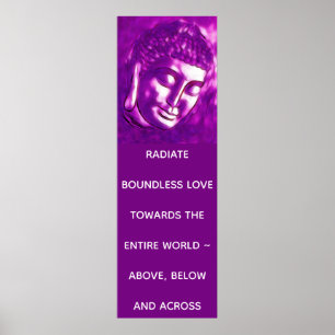 Roze Boeddha Portrait Love Quote of Jouw tekst Poster