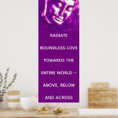 Roze Boeddha Portrait Love Quote of Jouw tekst Poster (Keuken)