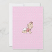 roze boeg Baby shower Uitnodiging 2 (Achterkant)