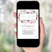 Roze boeg bloemen het is een meisje Baby shower Kaart