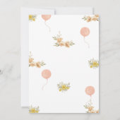 Roze Boek Eerste Verjaardag Uitnodiging (Achterkant)