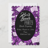 Roze boek lanceringsfeest kaart (Voorkant)