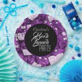 Roze boek lanceringsfeest papieren bordje (Feest)