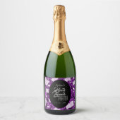 Roze boek lanceringsfeest sparkling wijnetiket (Voorkant)