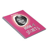 Roze boek van Geheimen met de Foto en de Naam van  Notitieboek (Rechterzijde)