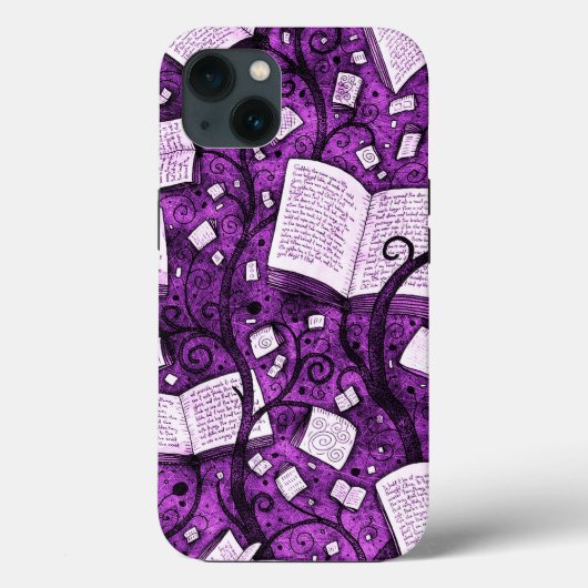 Roze boeken achtergrond Case-Mate iPhone case (Achterkant)