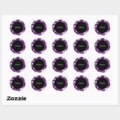 Roze boeken achtergrond ronde sticker (Vel)