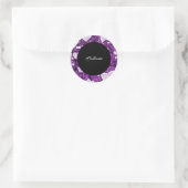 Roze boeken achtergrond ronde sticker (Tas)