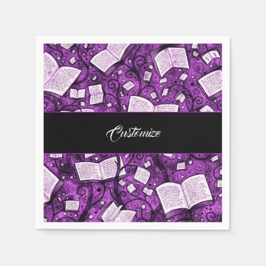 Roze boeken achtergrond servet (Voorkant)