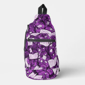 Roze boeken achtergrond sling bag (Voorkant)