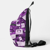 Roze boeken achtergrond sling bag (Rechts)