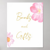 Roze boeken en Poster voor cadeaus (Voorkant)