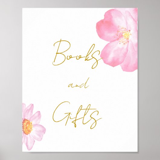 Roze boeken en Poster voor cadeaus (Voorkant)