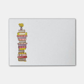 Roze boeken plakbiljetten post-it® notes
