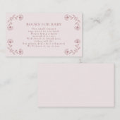 Roze Boeken voor Baby Kaart (Voorkant / Achterkant)