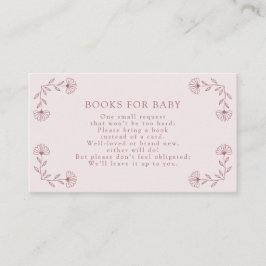 Roze Boeken voor Baby Kaart