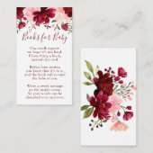 Roze Boeken voor Baby shower Behuizing Kaart (Voorkant / Achterkant)