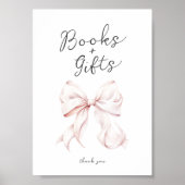 Roze Boeken voor Baby Tafelteken Poster (Voorkant)
