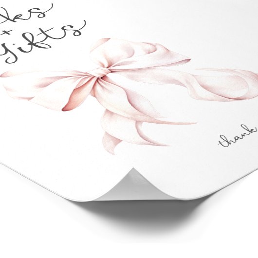 Roze Boeken voor Baby Tafelteken Poster (Hoek)