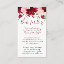 Roze boeken voor babyshower bijgevoegde kaart