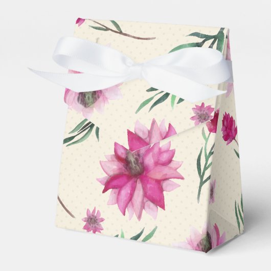 Roze Boeket Bedankdoosjes (Voorkant Zijde)