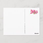 Roze Boeket Madeliefjes/Asters + uw ideeën Briefkaart (Achterkant)