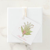 Roze Boeket met Lily of the Valley en Rozen Bedankjes Labels (In situ)